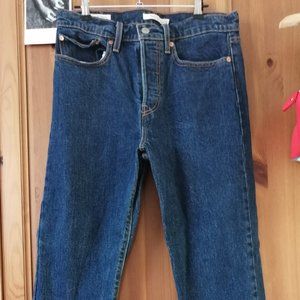 Levi's Blue wedgie straight high rise jeans